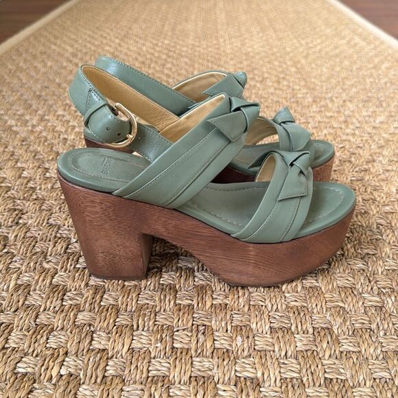 Shoes - New Without Box Leather And Wood Platform Heel By Alexandre Birman